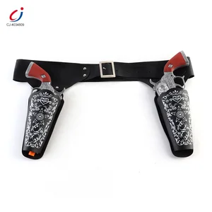 Chengji Party Cosplay Kids Role Play Cartuchera Con Pistolas Plastic Toy Gun Western Kids Cowboy Toy Gun Set with Holster