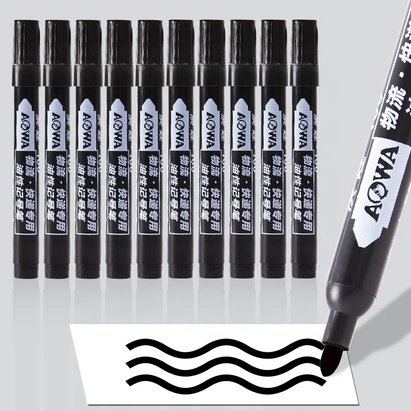 Permanent Pen Marker Quick Drying, Waterproof Black Ink