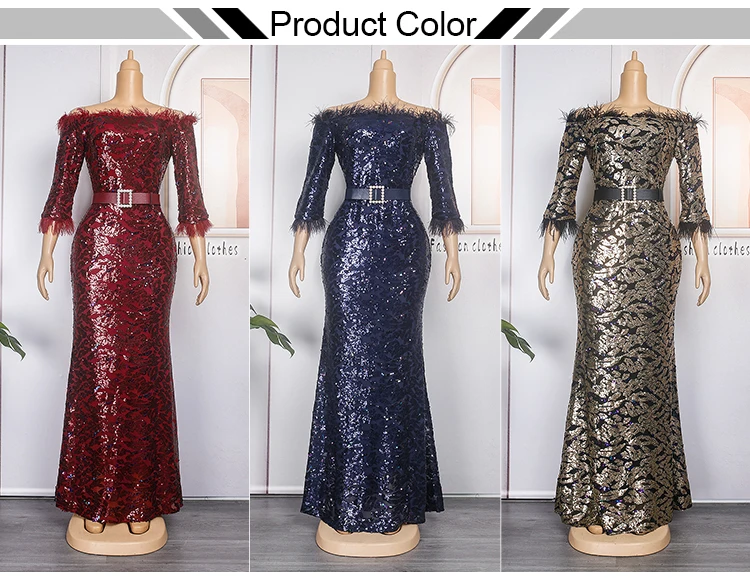 H & D African Evening Dresses For Women Plus Size Party Dress Off ...