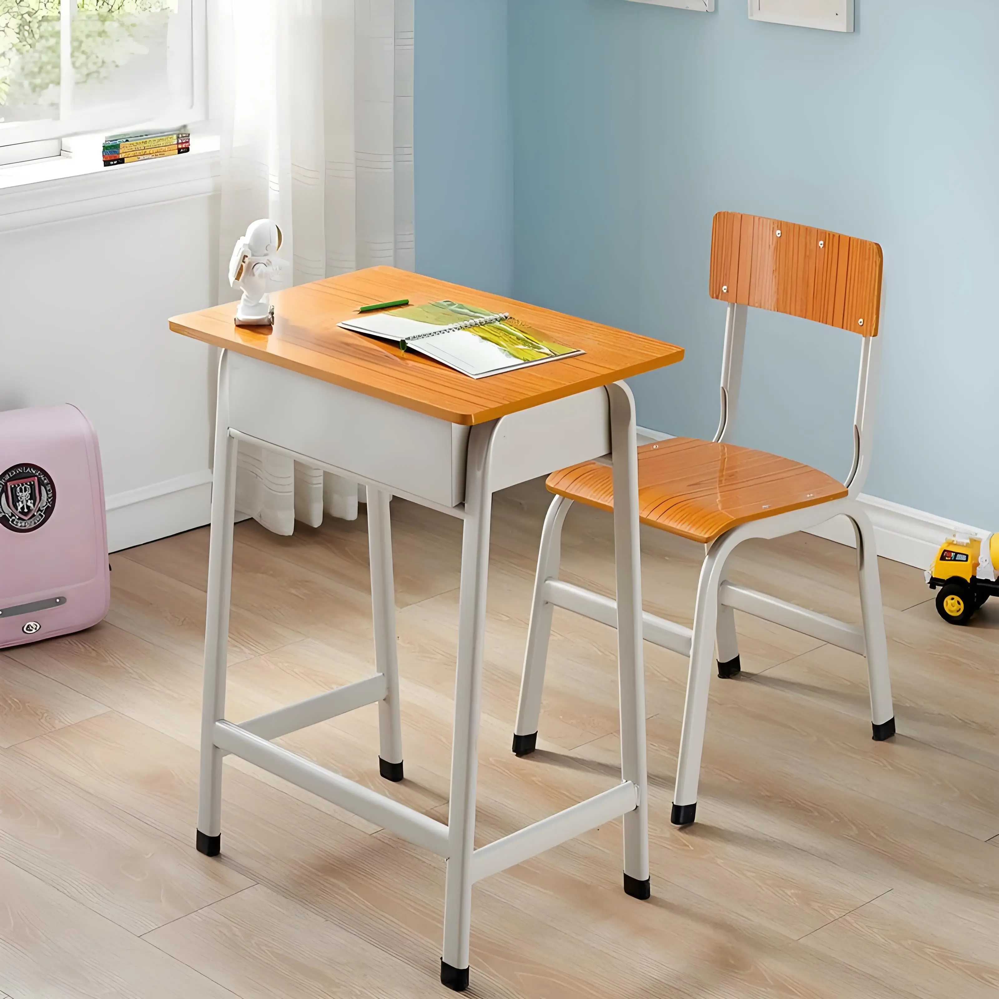 Modern Design Metal School Desk Chairs for Versatile Use