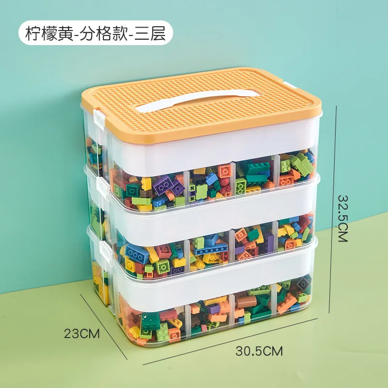 Kids Large Plastic Stackable Toy Storage Box Home Organizer Container