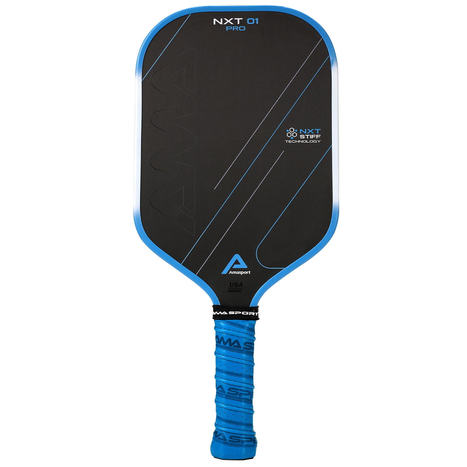 2024 AMASPORT  Latest Custom NXT01 PRO Interweaving Carbon Bed Tech Pickleball Paddle Rackets