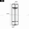 Negro mate L60*W40*H230CM