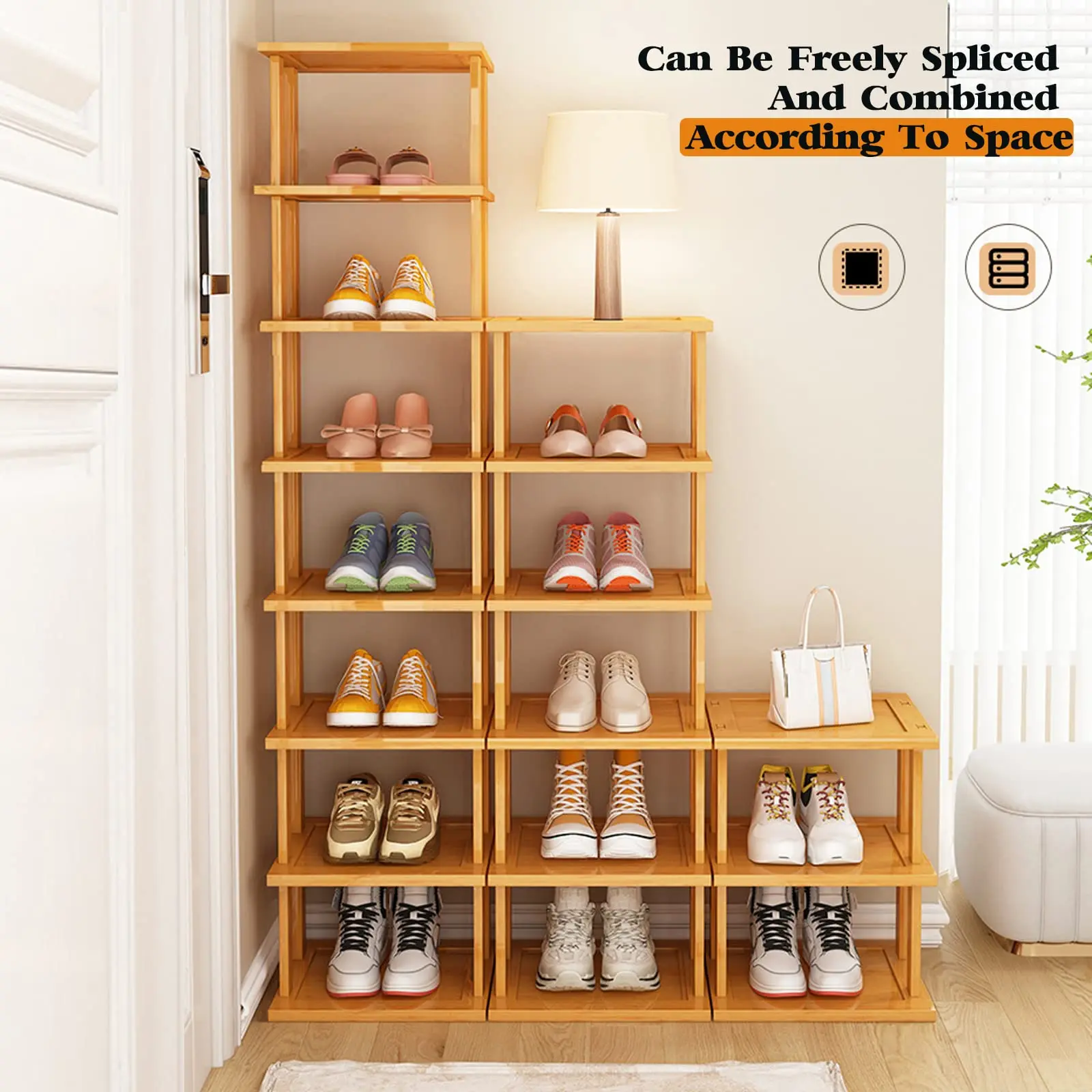 product modern bamboo shoe rack stand for bedroom wholesale living room home furniture porte chaussure shoe storage shelf-8