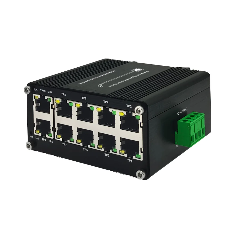 Industrial Mini Compact Switch 10port 10/100/1000t Network Switch Category With Led