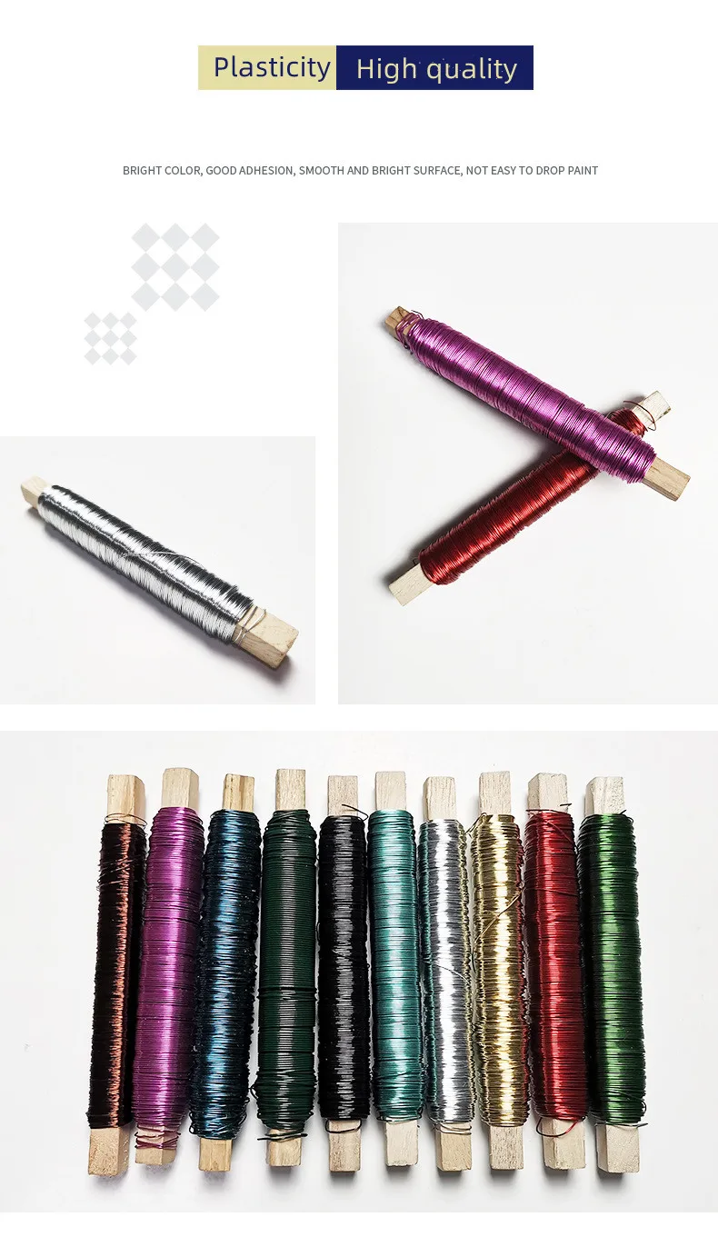 Yards Floral Flexible Paddle Wire Floral Bind Wire For Crafts Garland