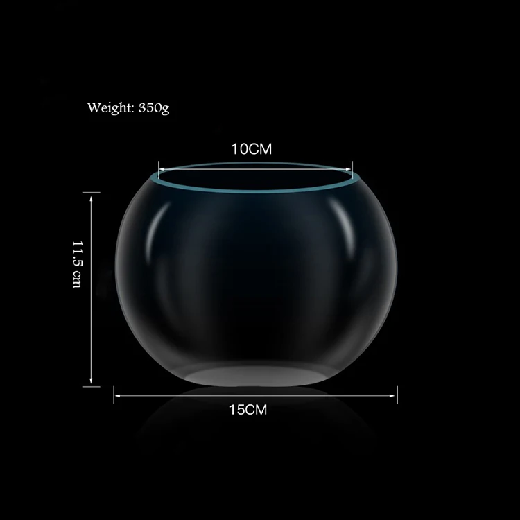 Скандинавская Прозрачная чаша с рыбками ваза для очков кристаллами круглая Цветочная домашнего декора