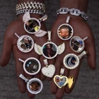 Miss Jewelry Hip Hop 14k Gold CZ Diamond Paved 3D Picture Frame Custom Photo Pendant