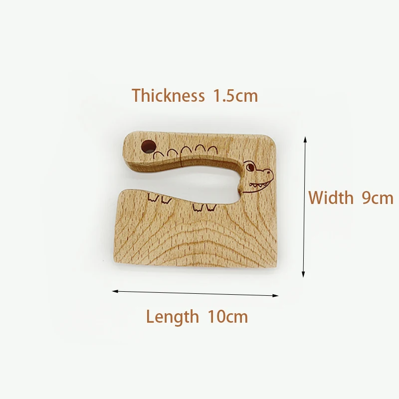 Baking for Real Cooking Toddler Kitchen Tools Wooden Kids Safe Knife and Kids Bamboo Wooden Handles Wooden Karambit Gold