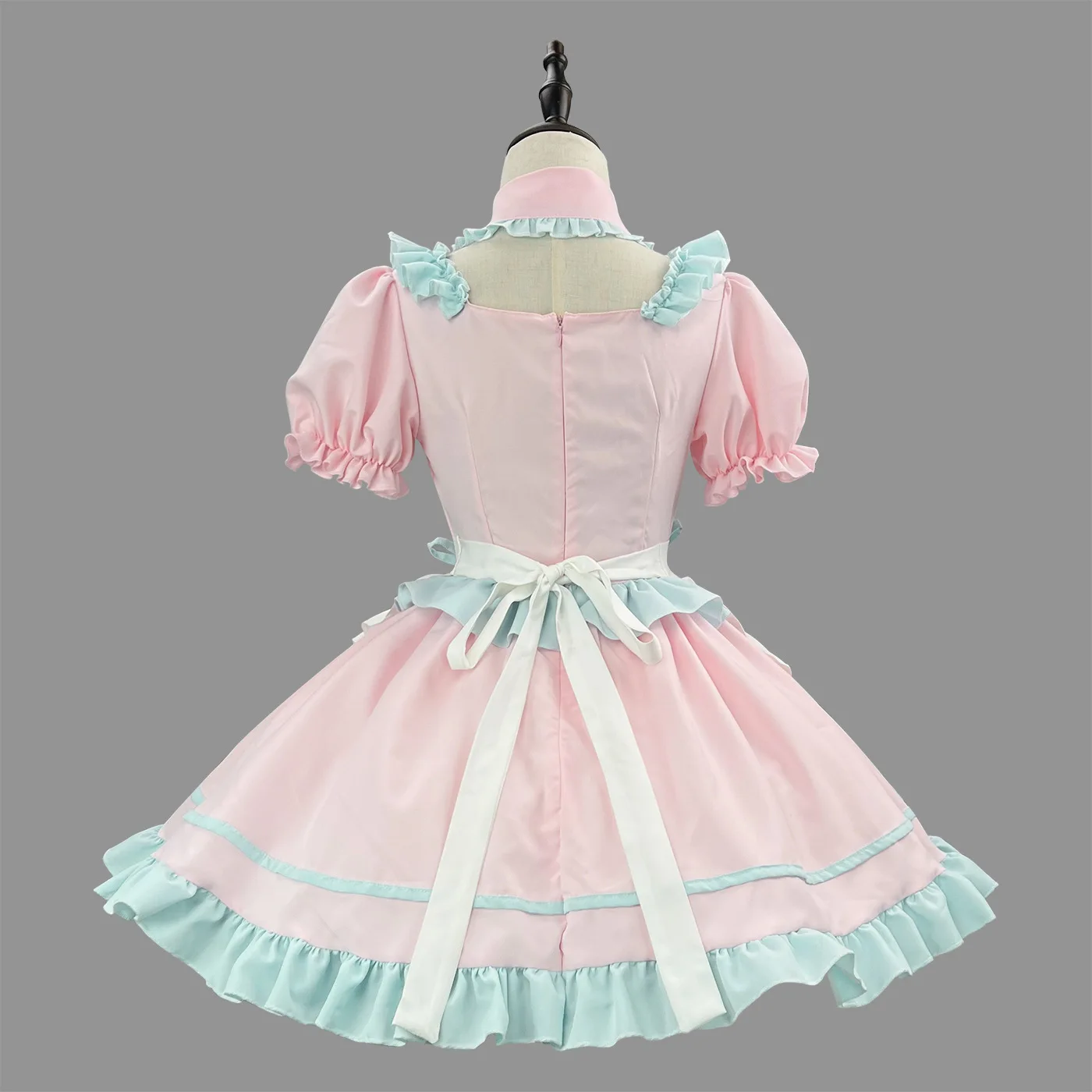 S -5XL Sweet Cute Lolita Maid Dress Cosplay Costume Pink Blue Girl Woman Maid Dress Party Costumes