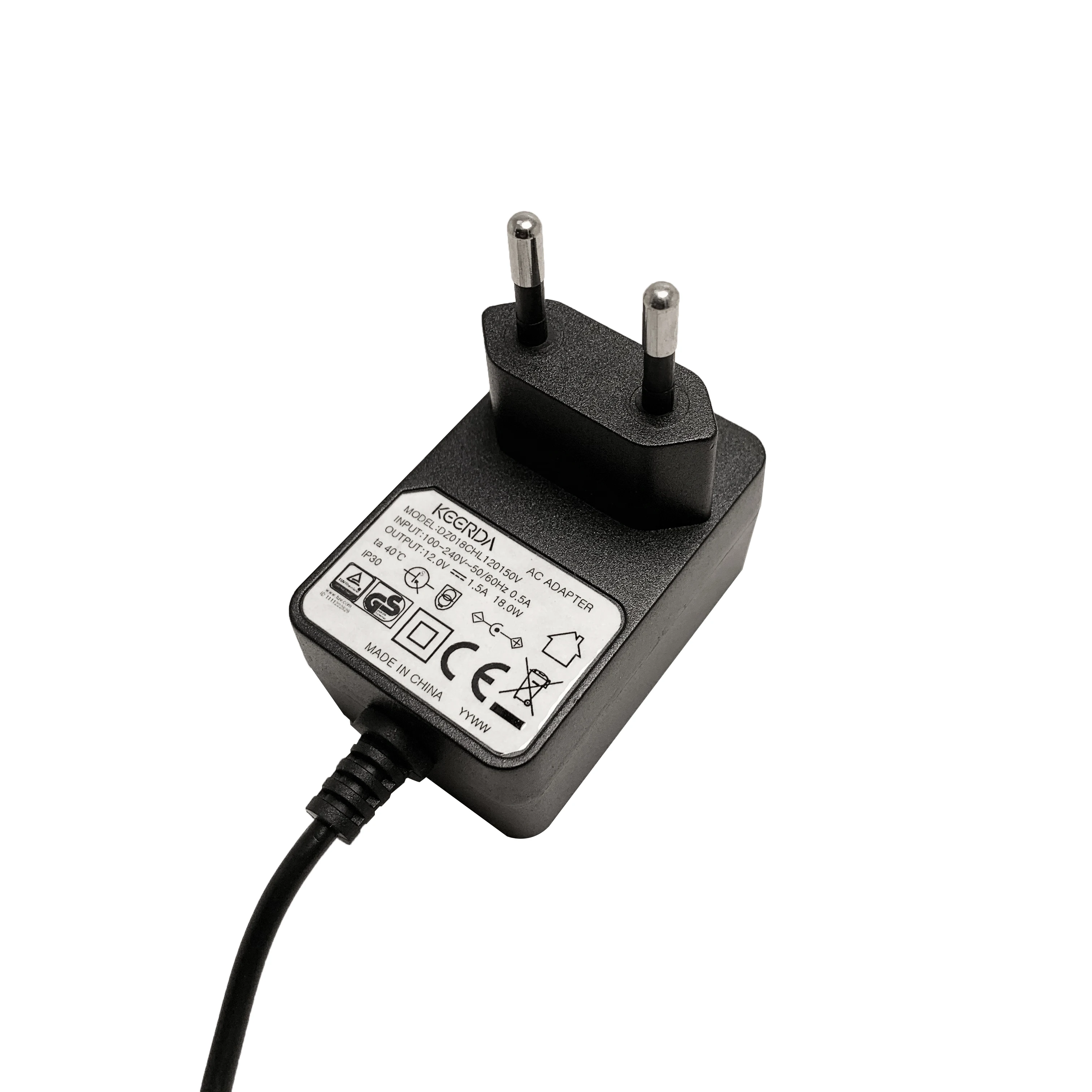 Caricabatterie Universale 21V 2A Per Batterie Al Litio – ABS, Presa 5,5x2,5 Mm, Ingresso 100-240V