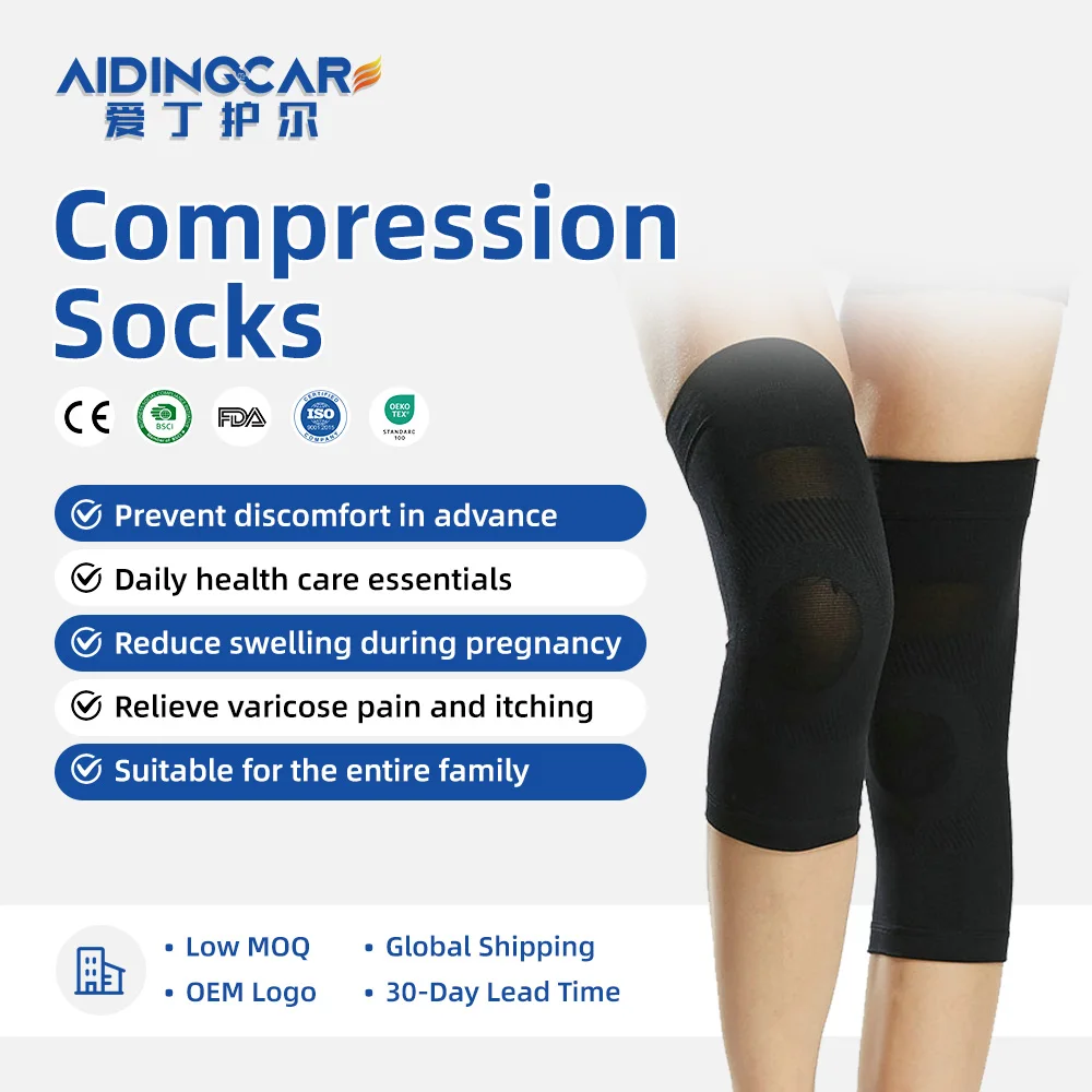 Non-Slip Compression Stockings with Silicone Band - product detail 1