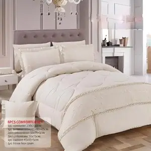 Wholesale Custom King Size Bed Linen Luxury Comforter Set with Modern Printed Patchwork Polyester Filling