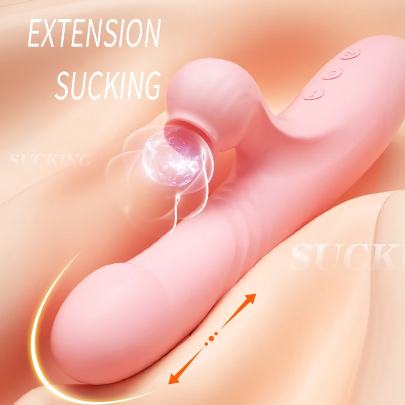 HASLOVE USB-powered Rabbit Vibrator for Women Girls G-Spot Vagina Pussy Stimulator With Sucking and Vibrating Extension Dildo