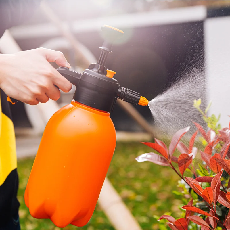 RUIPU 2L Water Cans Garden Plastic Plant Watering Can Indoor Sprayers Orange Sprayer Flower Spray Bottle With Decompress Valve