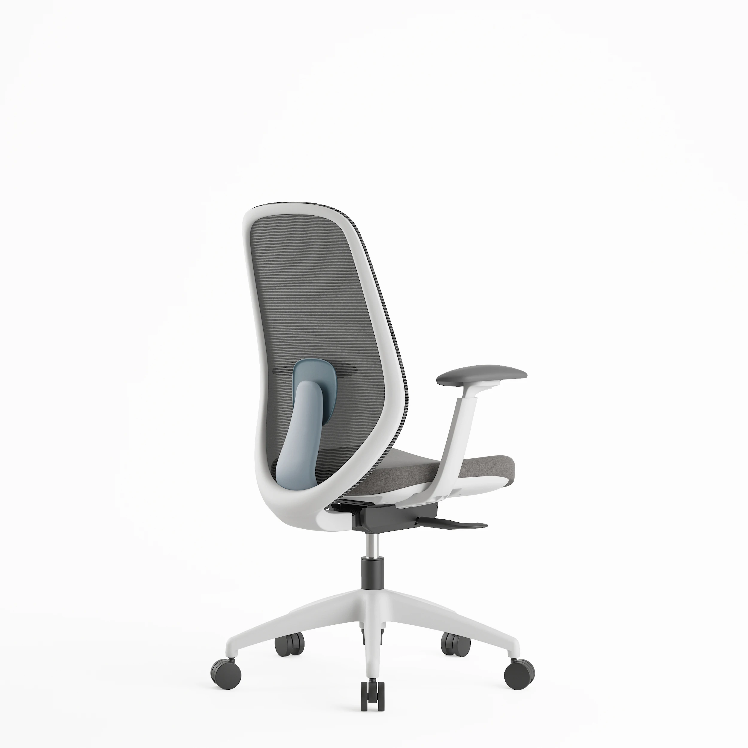 Office Furniture Silla De Oficina Swivel Revolving White Mid Back Mesh Office Chair Ergonomic Computer Desk Chair For Office