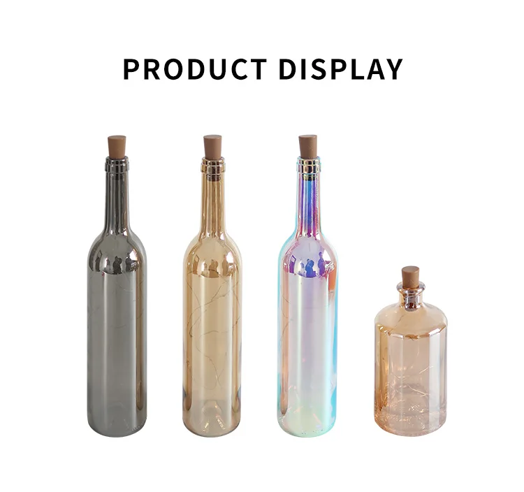 Festive decoration gift LR44 battery powered white iridescent bottle light with 6/18 timer for wedding home decoration factory