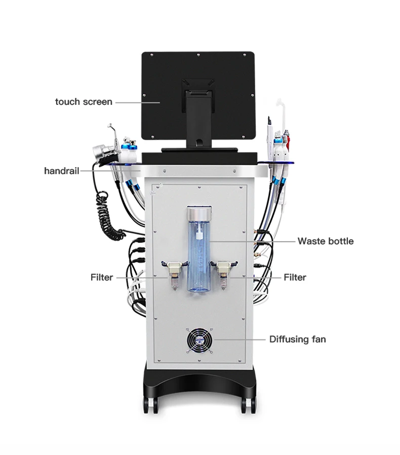2026 Top Quality Low Price 14 in 1 Hydra Oxygen Jet Dermabrasion Hydro Aqua Peeling Beauty Face Equipment Salon Facial Machine