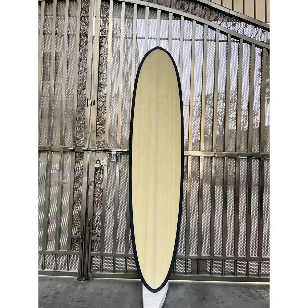 Customized Bamboo Epoxy Surfboard Funboard High Quality 8'0 Carbon Fiber Rail Surfboards