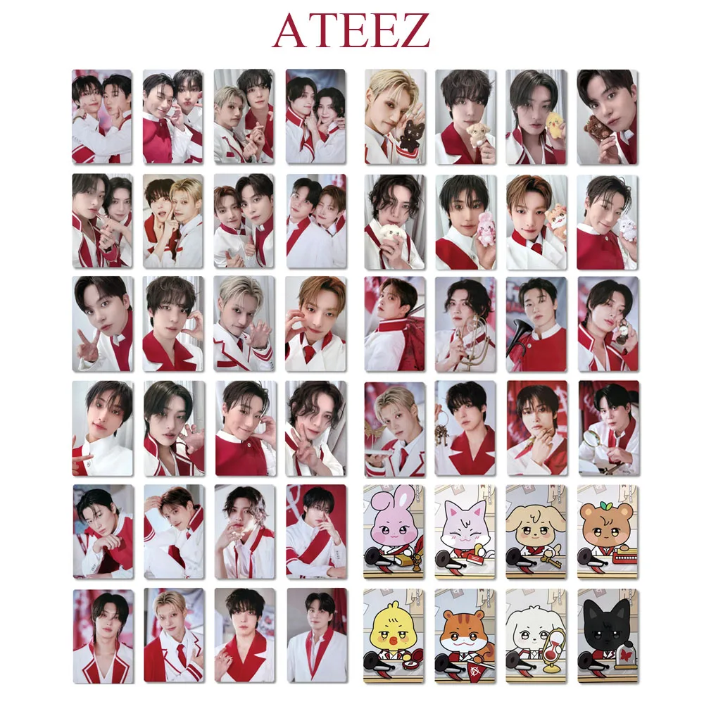 8Pcs/Set Kpop ATEEZ Korean Style Lomo Cards Hongjoong Yeosang San