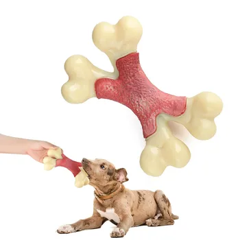 Durable Nylon Rubber Dog Chew Bone Toy X-Shaped Medium Large Dog Teething Toy for Aggressive Chewers Pet Chew Toy