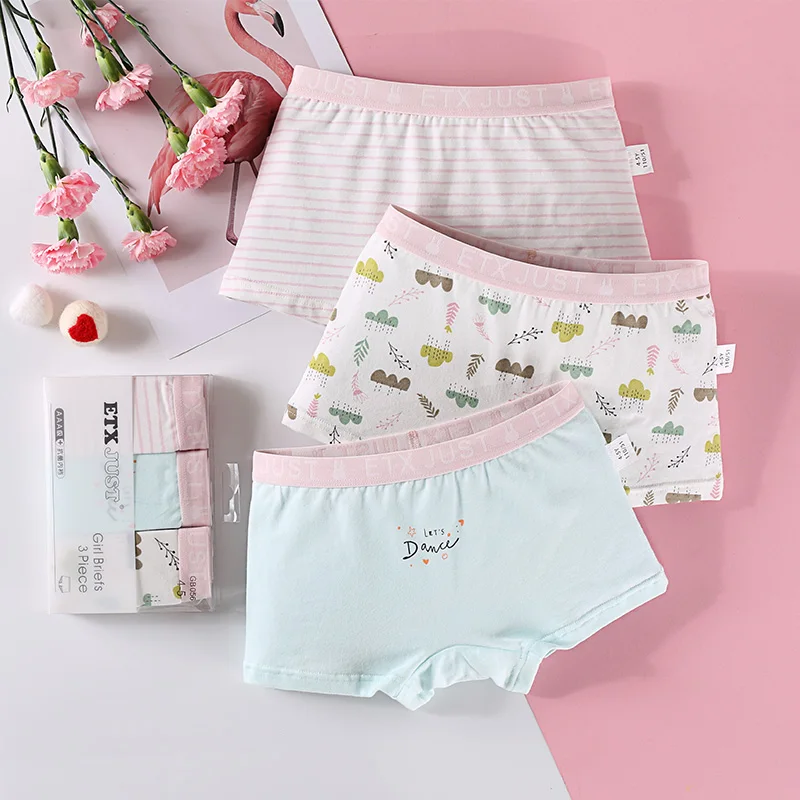 Buy Wholesale Kids Girl Boxers Gift Set 100% Cotton Pure Color Underwear  from Quanzhou City Shiny Garments Co., Ltd., China