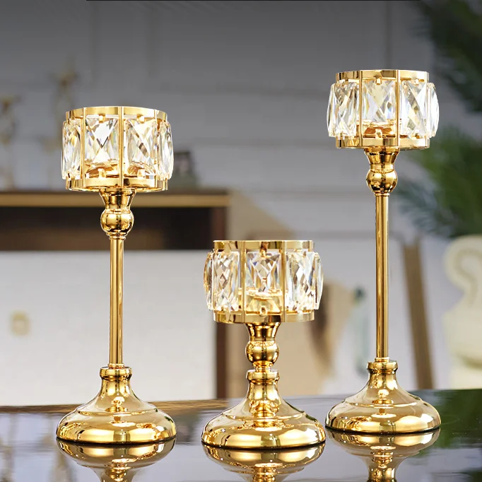 Lk20190906 27 Luckygoods Hot Sale Wedding Event Crystal Pillar Candle Tall Gold Glass Candle Holder Buy Pillar Candle Glass Candle Holder Candle Holder Product On Alibaba Com