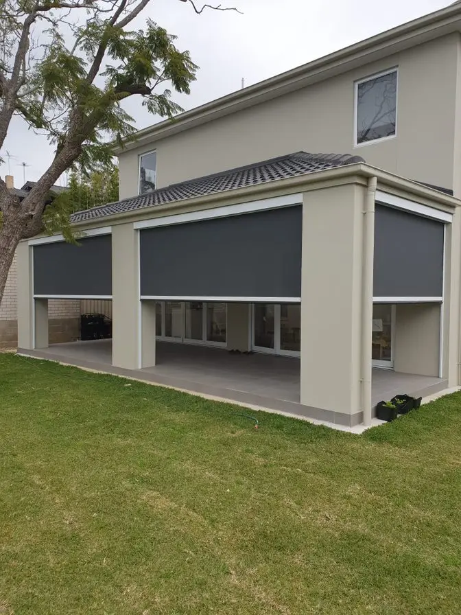 Motorized Patio Screen Fly Screen Mesh Automatic Retractable Zip Track Screen