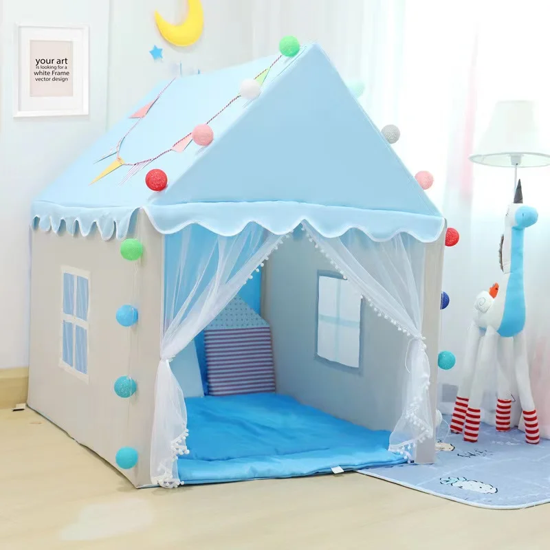 Blue Fabric Playhouse Tent for Kids