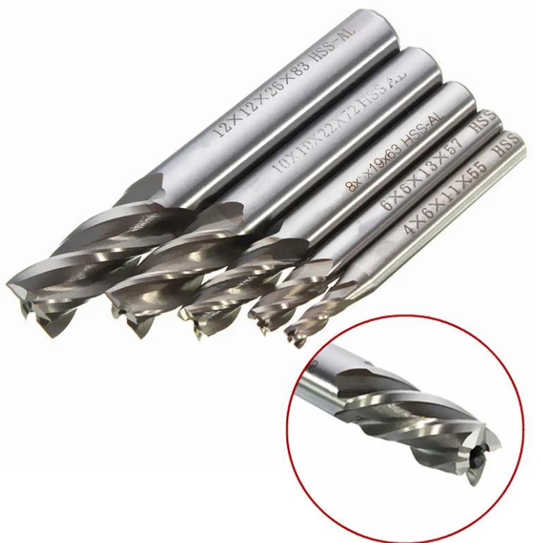 5x Fräser Bits 12,7mm Schaft | Doppelklinge Für Holz & Arbeitsplatten