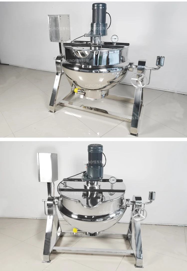 Commercial Industrial Hotel Kitchen Catering Equipment Tilting Electric Double Jacket Boiler for