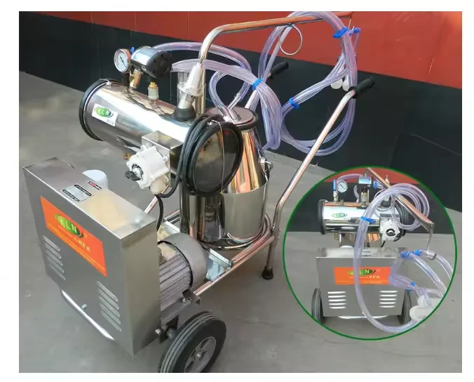 Portable Goat Buffalo Philippines Pipeline Battery Operated Hand Mobile Vacuum Pump Type Cow Milking Machine