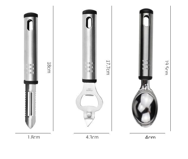 24 шт. набор кухонных принадлежностей из нержавеющей стали