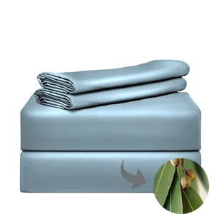Hot Sell Softer Than Silk Flat Sheet Cotton Lyocell 300T Thread Count Sheet Set Bedding Set