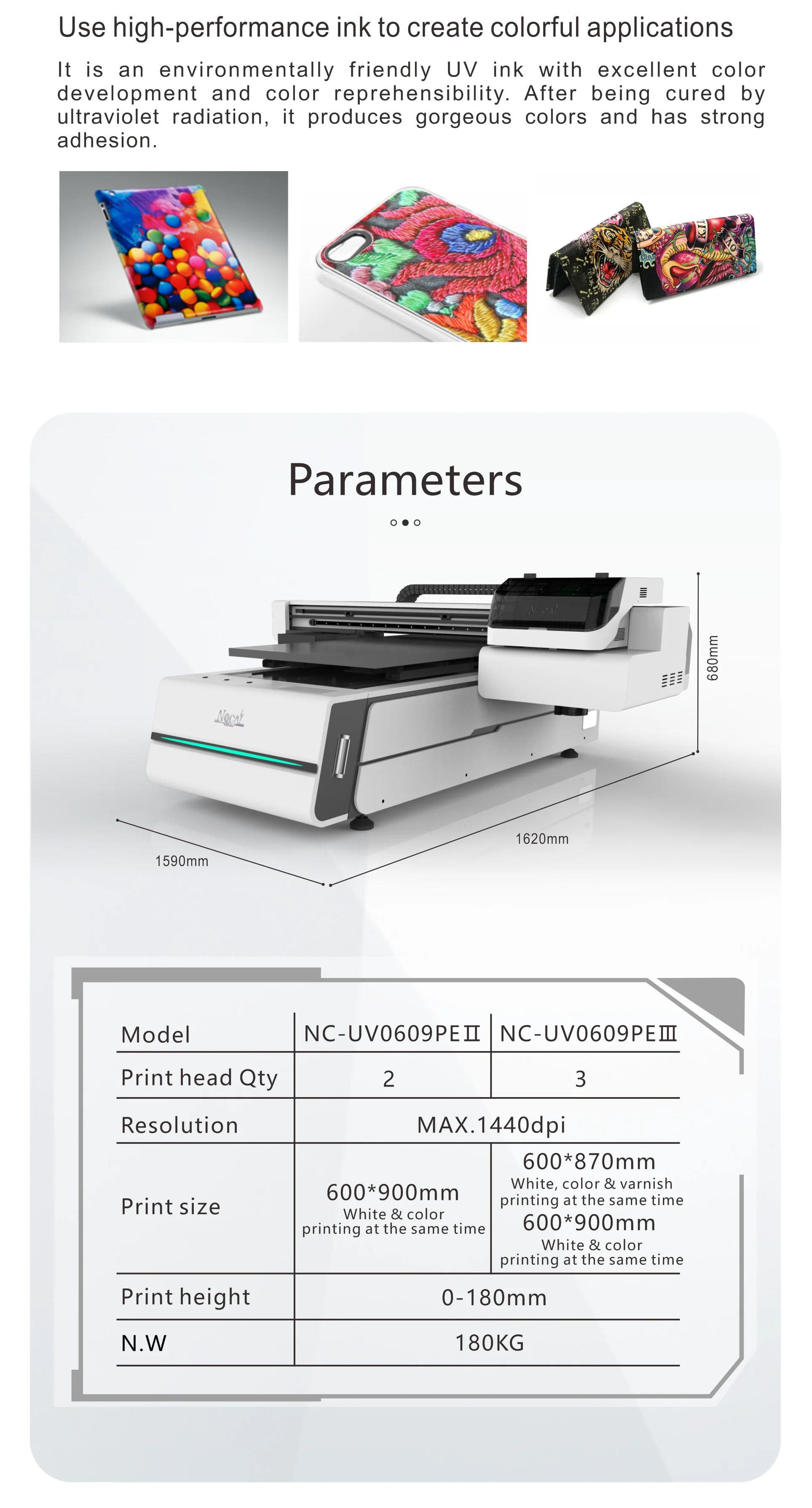 Small UV Flatbed Inkjet Printing Machine NC-UV0609PEIII-II for ...