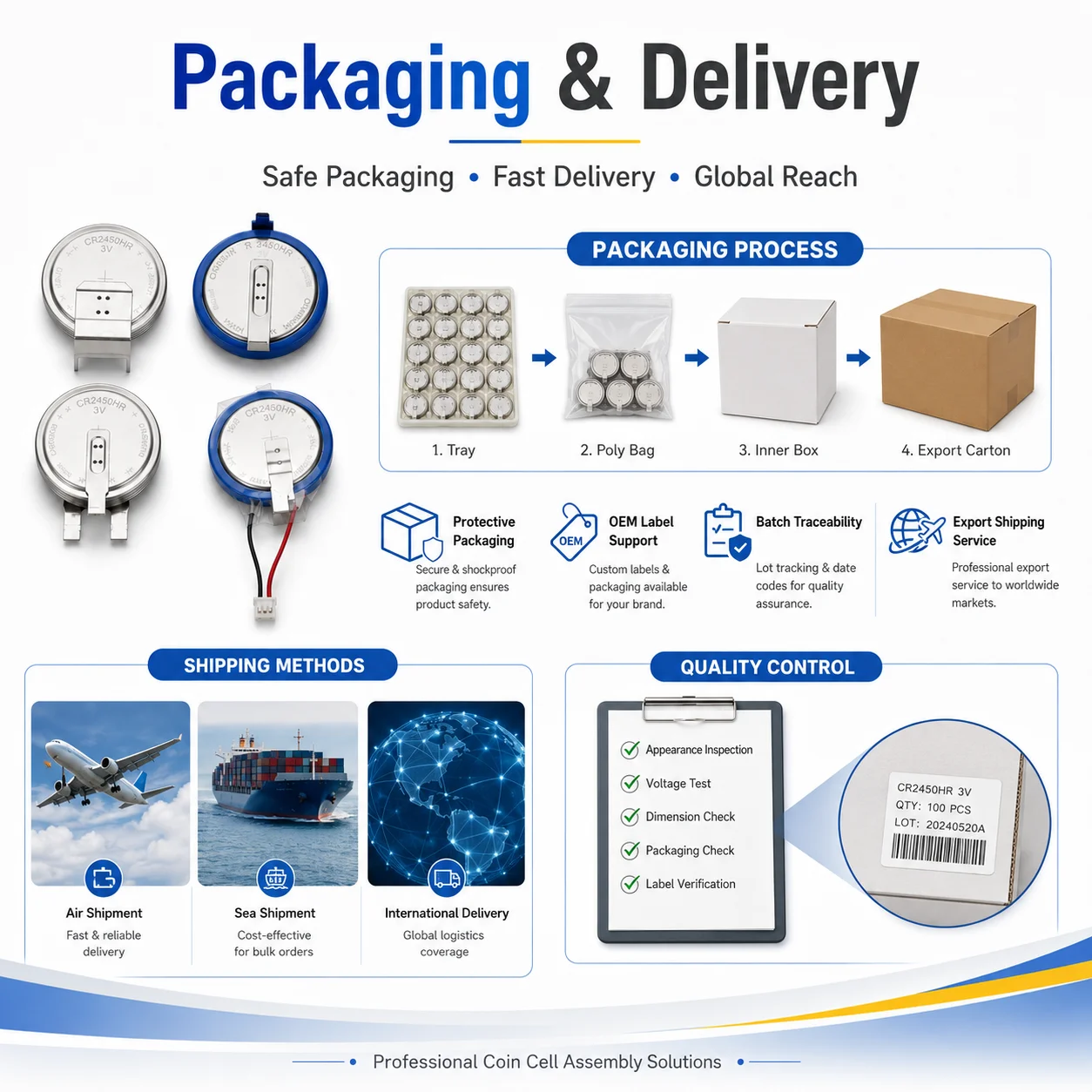 Packaging & shipping specifications