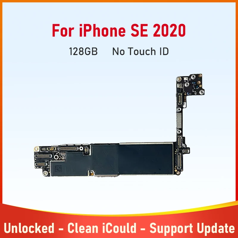 Original Unlocked 64G 128G Iphone SE 2 Mainboard Without Touch ID