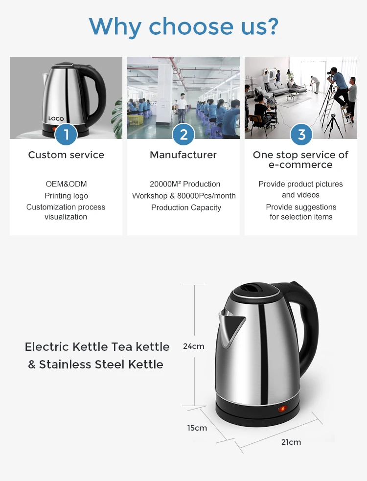 Hervidor Eléctrico De Acero Inoxidable Para El Hogar,Tetera Eléctrica De  Alta Calidad Para Café,Té Y Agua - Buy Hervidor Eléctrico,De Acero  Inoxidable Hervidores Eléctricos,Hervidor De Agua Product on Alibaba.com