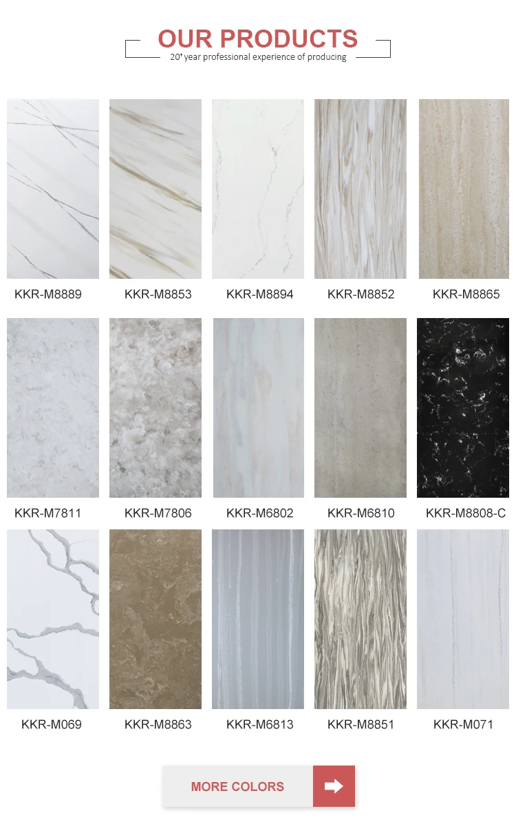Kkr Hot Selling Quality Artificial Stone 630mm Thickness Acrylic Solid Surface Slab Marble
