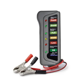 Best Selling Auto Battery Tester 12V Car Digital Battery Tester with 6 LED Light for Cars and Motorcycle