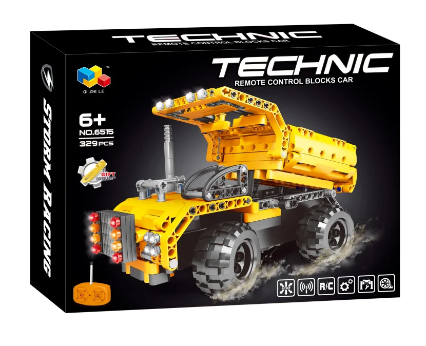 Hot Selling 329pcs technic Remote Control Car Building Block with Usb Line Diy Assembly Block