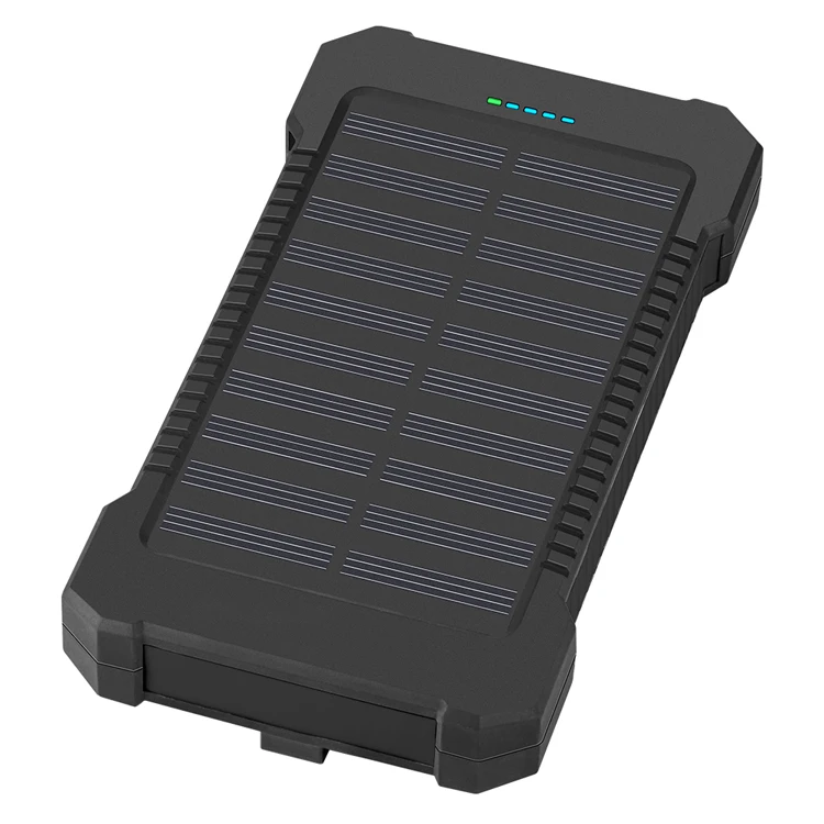 Waterproof Portable Battery Charger 10W Output Power Bank Solar Charging Micro USB Input Raw Material for External Bank