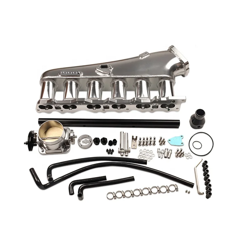 RB25DET / Neo Billet Intake Manifold 90MM Throttle Body Fuel Rail For Nissan RB25DET