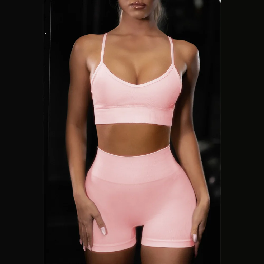Women Colorful Shorts And Bra Set Women 