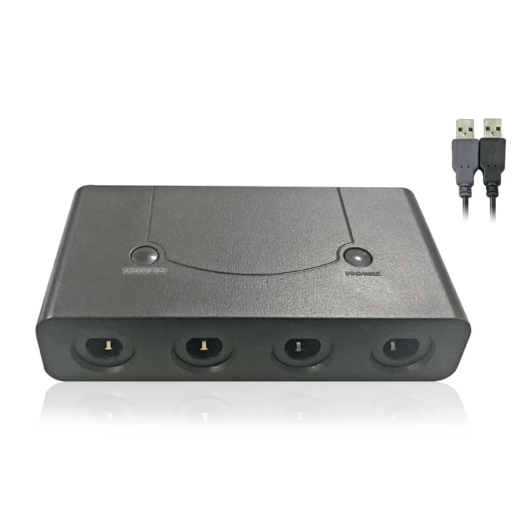 GameCube Controller Adapter for Wii U, PC USB and Switch, 4 Port