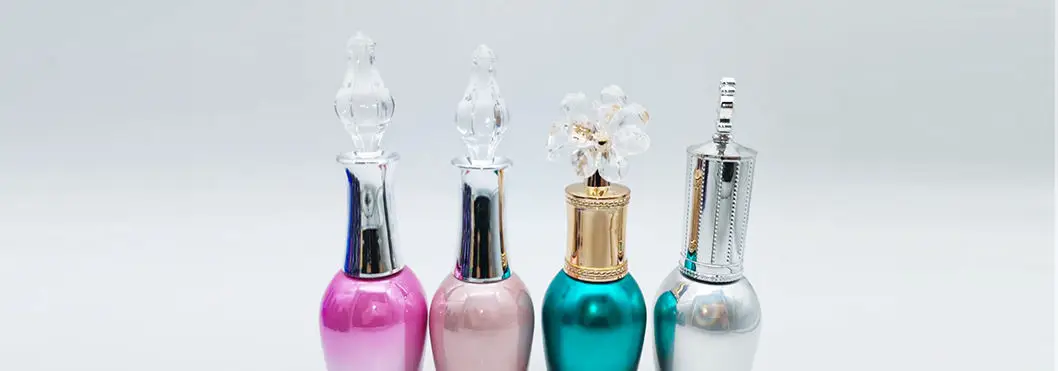 Cosmetics Glass 15 Ml Empty UV Gel Nail Polish Bottle With Brush