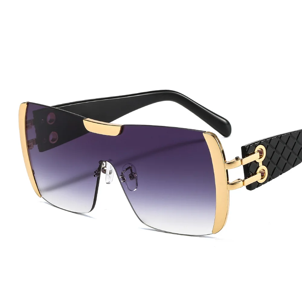 Oversized Square Rimless Sunglasses - Fashion & Protection display picture 3