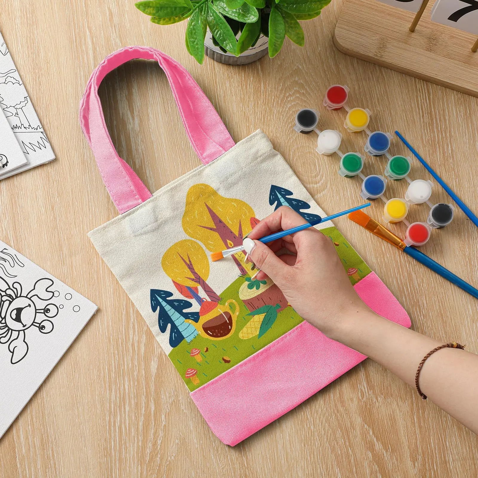 Canvas Tote Bag Cotton Handbag Tote Bag with Eco Friendly Material Reusable Storage Shopping Bags for Women details