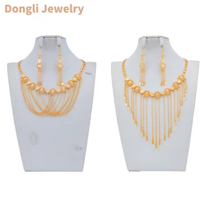 Dongli-Brass Two-Piece Fashion Jewelry Set Arabian Style with Tassel Design Round Decoration for Banquet Celebrations Wholesale