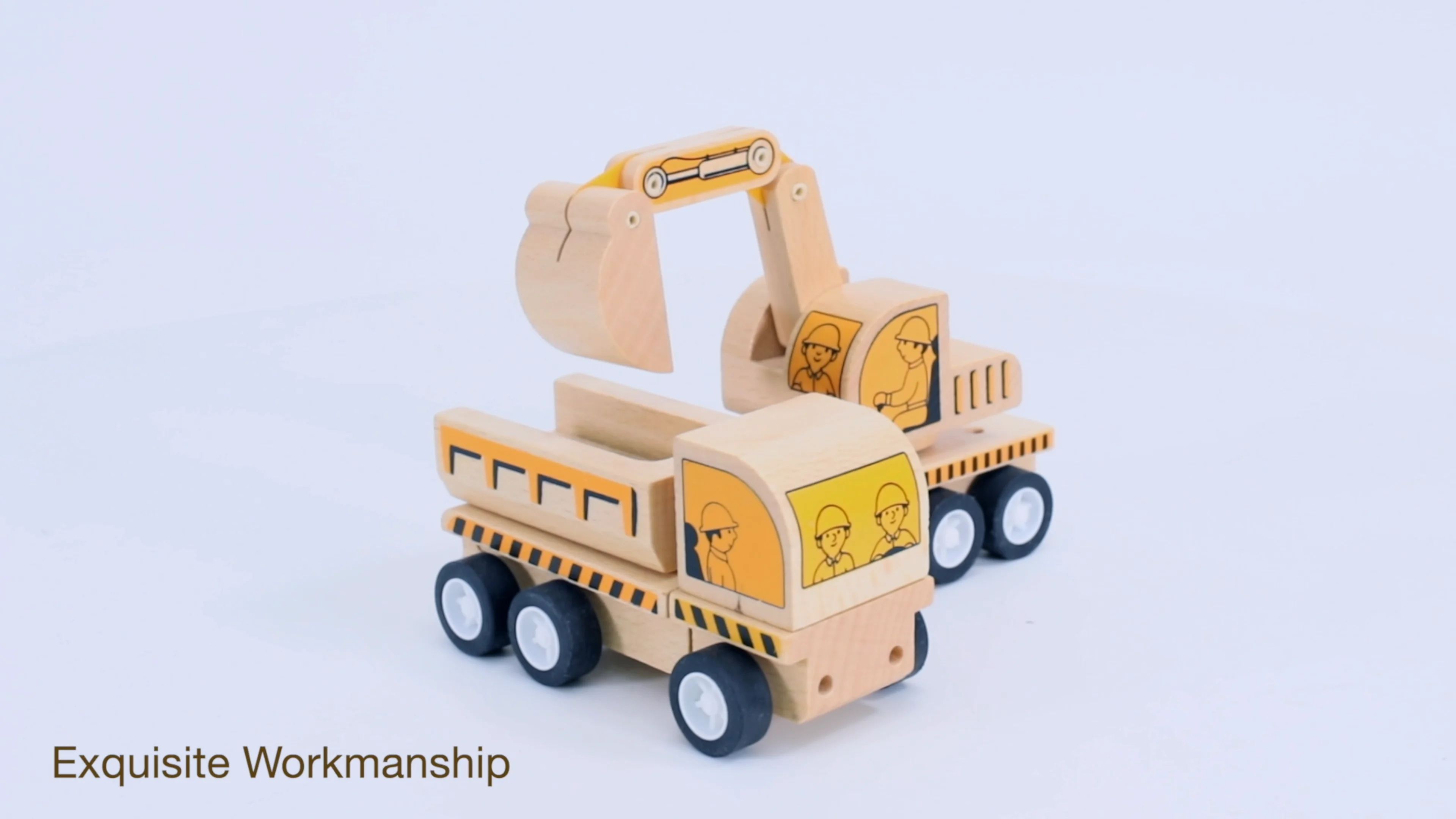 Educational Wooden Toy Kids Brain Training Alternative Car Truck Wooden